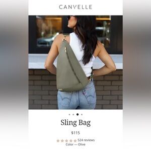Canvelle/Logan & Lenora Sling Bag Olive OG size